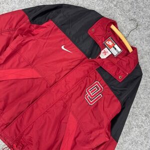 Nike Team Sports Oklahoma Sooners OU Windbreaker Jacket Mens Large Center Swoosh